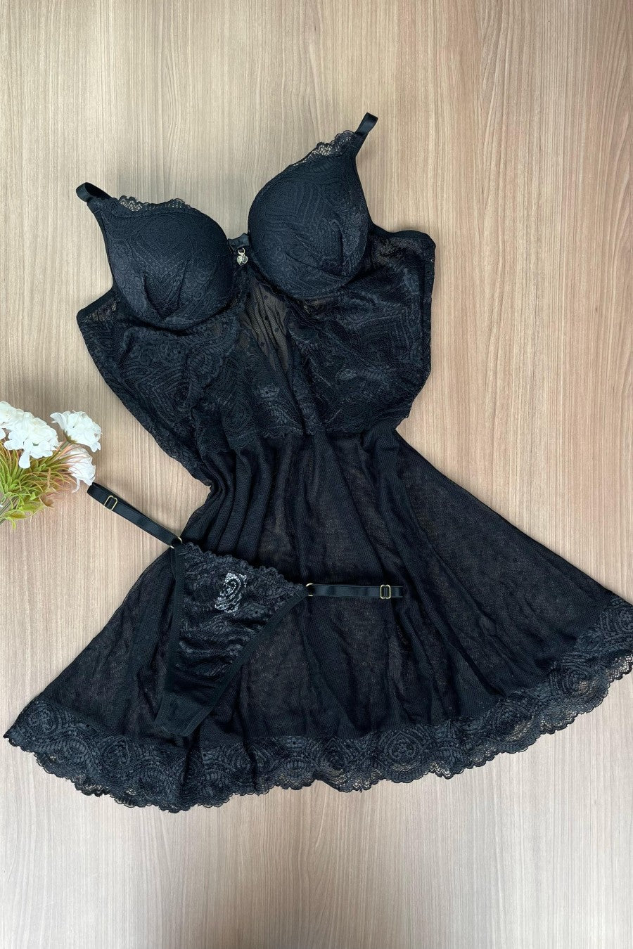 Sheer Nightgown with Padding and Underwire | Ref: 1325