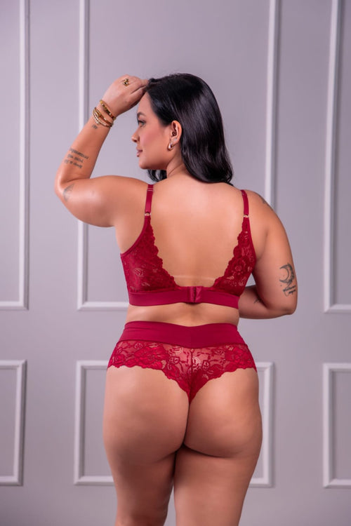 Full Underwire Lace Set with Detailed Panty | Ref: 215