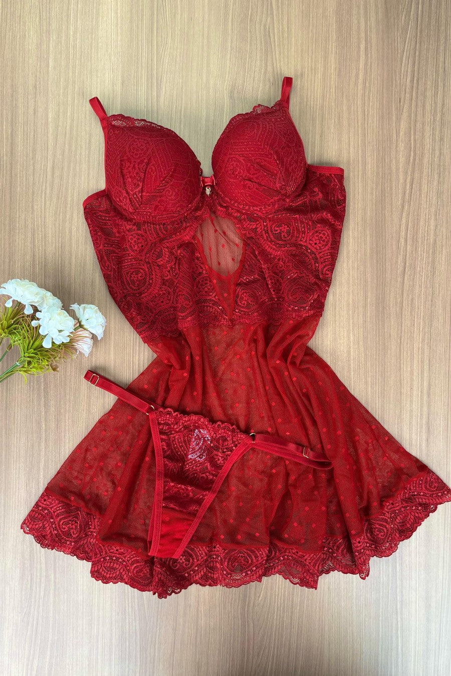 Sheer Nightgown with Padding and Underwire | Ref: 1325